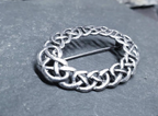 SILVER CELTIC Knot Brooch - Sterling Silver - 4.5g