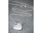 Vintage Sterling Silver HEART LOCKET - Celtic Knot Design on 17" Chain - 2.8g