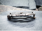 Victorian Silver Brooch with Star Cross Design - 4.4g
