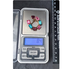 Vintage Coloured CZECH GLASS HORSESHOE Brooch - 8.4g