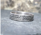 Sterling Silver  CELTIC Weave RING - Size S (us size 9) - 3.3g