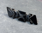 Victorian REAL Black JET BROOCH - small bow 2.7g