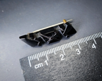 Victorian REAL Black JET BROOCH - small bow 2.7g