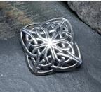 STERLING SILVER Celtic Star Knot Brooch - 4.1g