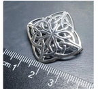 STERLING SILVER Celtic Star Knot Brooch - 4.1g