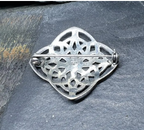 STERLING SILVER Celtic Star Knot Brooch - 4.1g