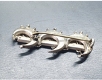 VICTORIAN Triple CRESCENT MOON Brooch - circa 1887 - 4.3g