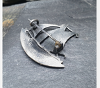 Antique Sterling Silver CONWAY Tourist Brooch - Celtic Boat, Ship - 4.4g