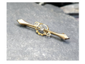 Victorian BAR BROOCH - pinchbeck with Paste Stone - 1.3g