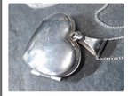 Vintage Sterling Silver HEART LOCKET - Criss Cross Design on 18" Chain - 4.3g