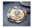 Antique 9ct GOLD MOURNING Hair Art Brooch - Victorian Memento Mori - 10.2g