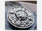Large Vintage Celtic Shield Brooch - Hallmarked Chester c 1948 - 22.7g