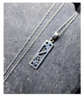 Sterling Silver Pendant Necklace Mackintosh Rose on 18" Chain - 2.3g