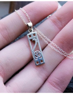 Sterling Silver Pendant Necklace Mackintosh Rose on 18" Chain - 2.3g