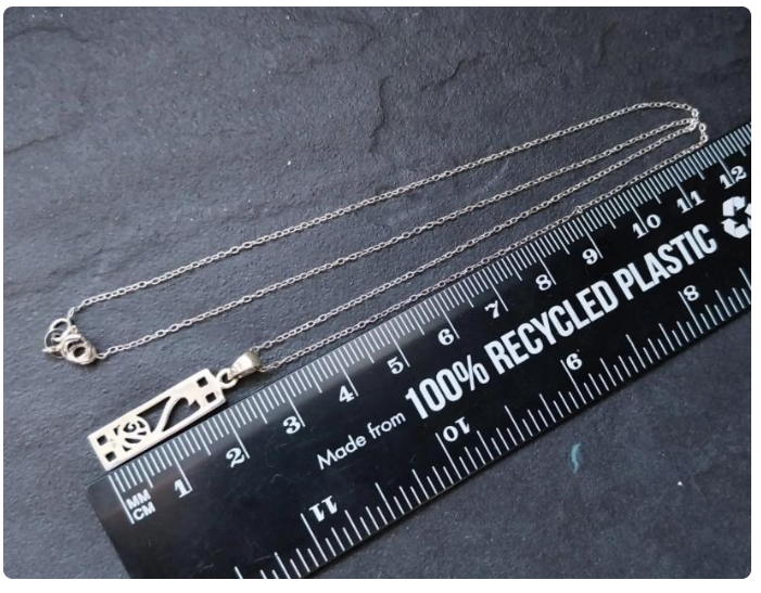 Sterling Silver Pendant Necklace Mackintosh Rose on 18" Chain - 2.3g