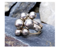 Vintage Modernist Silver Ring - Art Deco - uk size T (us 9.5) - 11.8g