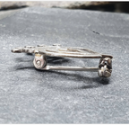 OLA GORIE Double Heart Luckenbooth BROOCH - Scottish Silver