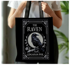The Raven Tote Bag - Crow Witchy Shopping Shoulder bag