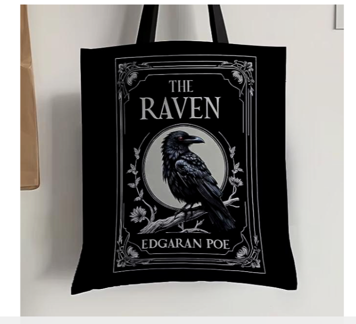 The Raven Tote Bag - Crow Witchy Shopping Shoulder bag