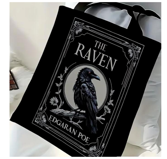 The Raven Tote Bag - Crow Witchy Shopping Shoulder bag