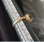 9ct GOLD Citrine Gemstone Ring - Size uk O (us 7) - 3.2g