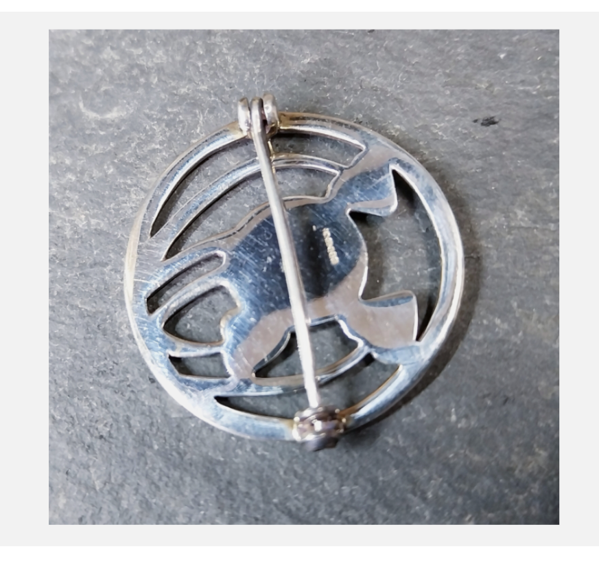 Vintage Celtic ROSE Brooch - Art Deco -5.8g