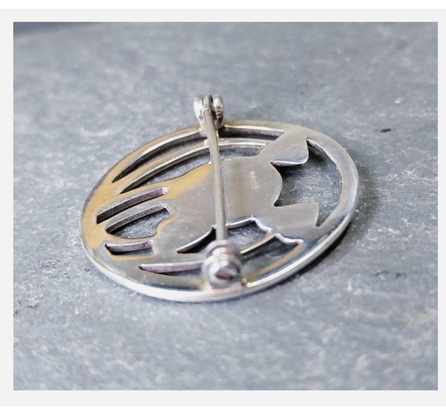 Vintage Celtic ROSE Brooch - Art Deco -5.8g