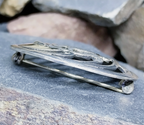 Vintage Sterling Silver Mackintosh Rose Art Nouveau Brooch - 8.6g