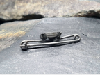 Antique SILVER CELTIC Cross  Agate Brooch - 1.4g