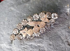 VICTORIAN PASTE STONE Brooch - Sweetheart, Songbird with Rose Gold Front 5.5g