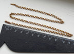 Antique 9ct GOLD ROLO BELCHER Chain Necklace with Barrel Clasp - 17.5" - 6.3g
