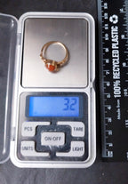 9ct Gold MOSS AGATE Ring - Dendritic - Size uk P (us 7.5) - 3.2g