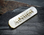 MOP MOTHER BROOCH - Antique Mother of Pearl with Silver