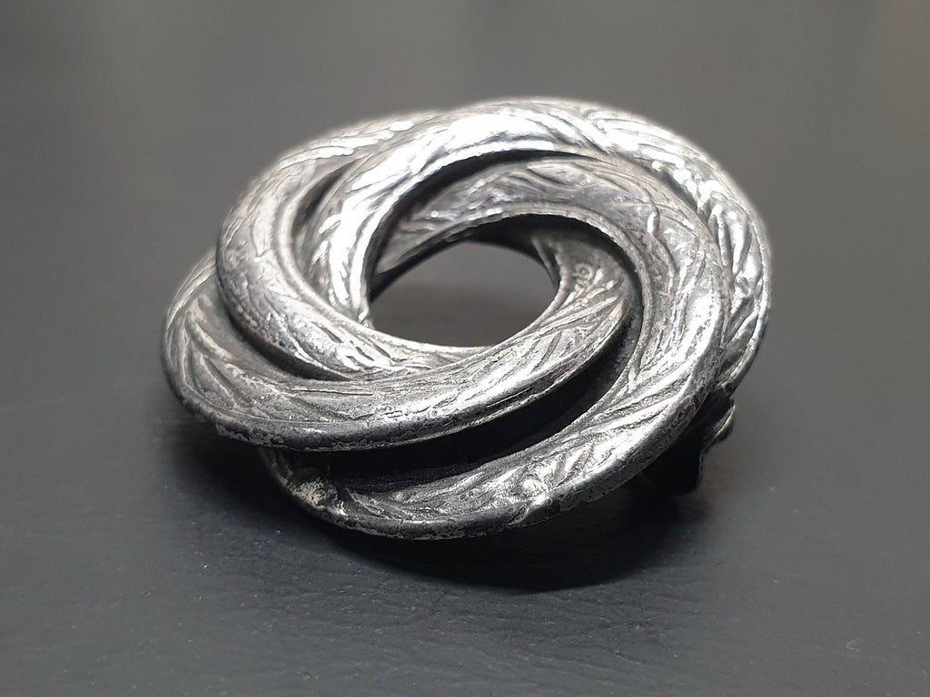 Victorian SNAKE BROOCH - Heavy Sterling Silver Serpent - 20.6g