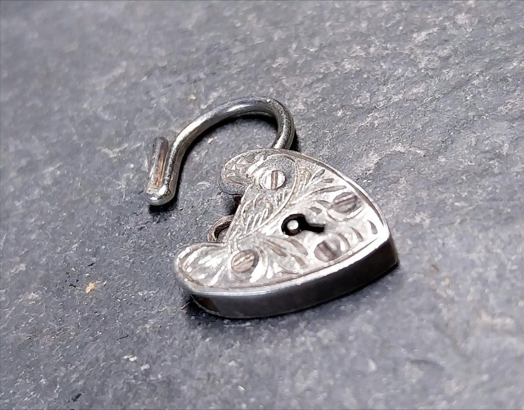 GEORG JENSEN SILVER Heart Lock Charm - for bracelet - Sterling Silver