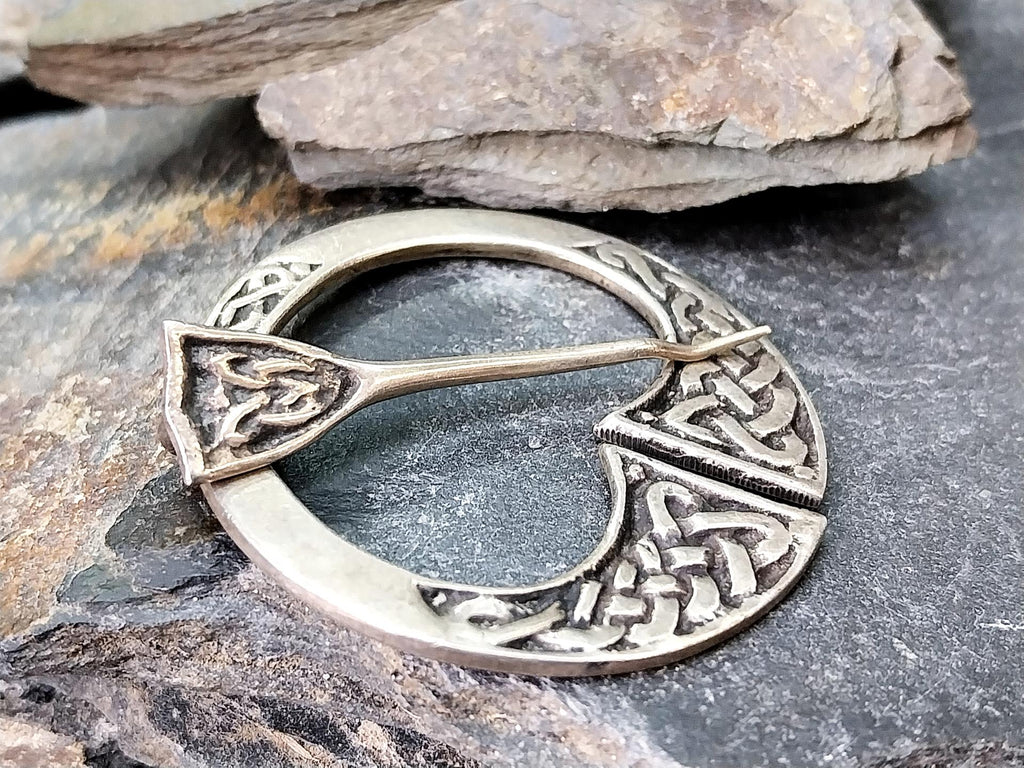 Vintage Scottish Silver CELTIC PENANNULAR Brooch c 1948 -  9.8g