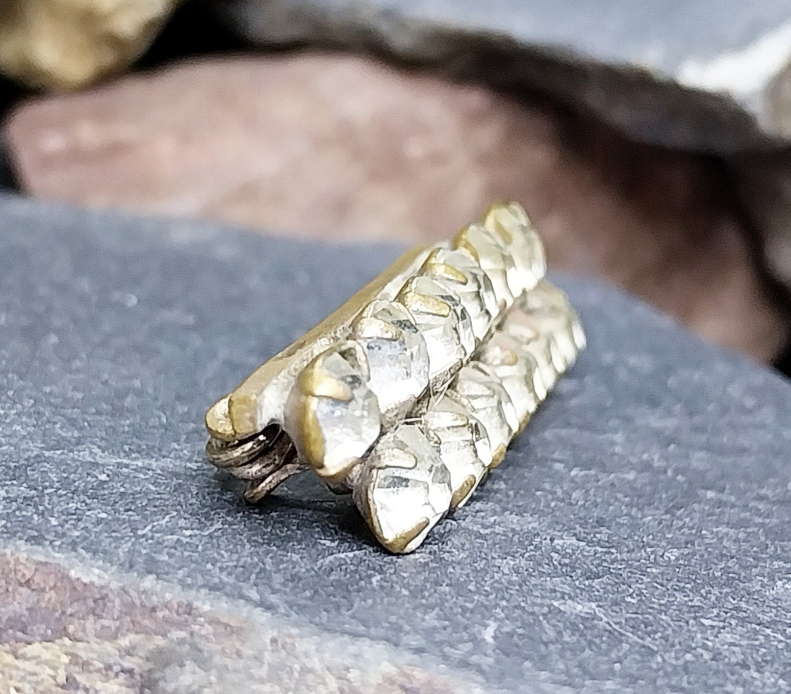Antique Edwardian Paste Stones BROOCH - 2.7g