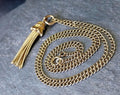 Vintage 9ct GOLD Chain with 9ct Tassel Pendant - 19" necklace - 10.5g