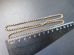 Antique 9ct GOLD ROLO BELCHER Chain Necklace with Barrel Clasp - 20" - 6.8g