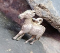 Vtg Silver Goat Charm for Bracelet or Pendant - 0.6g