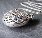 Kit Heath CELTIC Locket necklace - Sterling Silver -  on 17" Chain - 10.4g