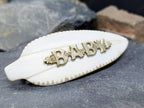 Antique BABY BROOCH - Mother of Pearl with Silver Word - Newborn