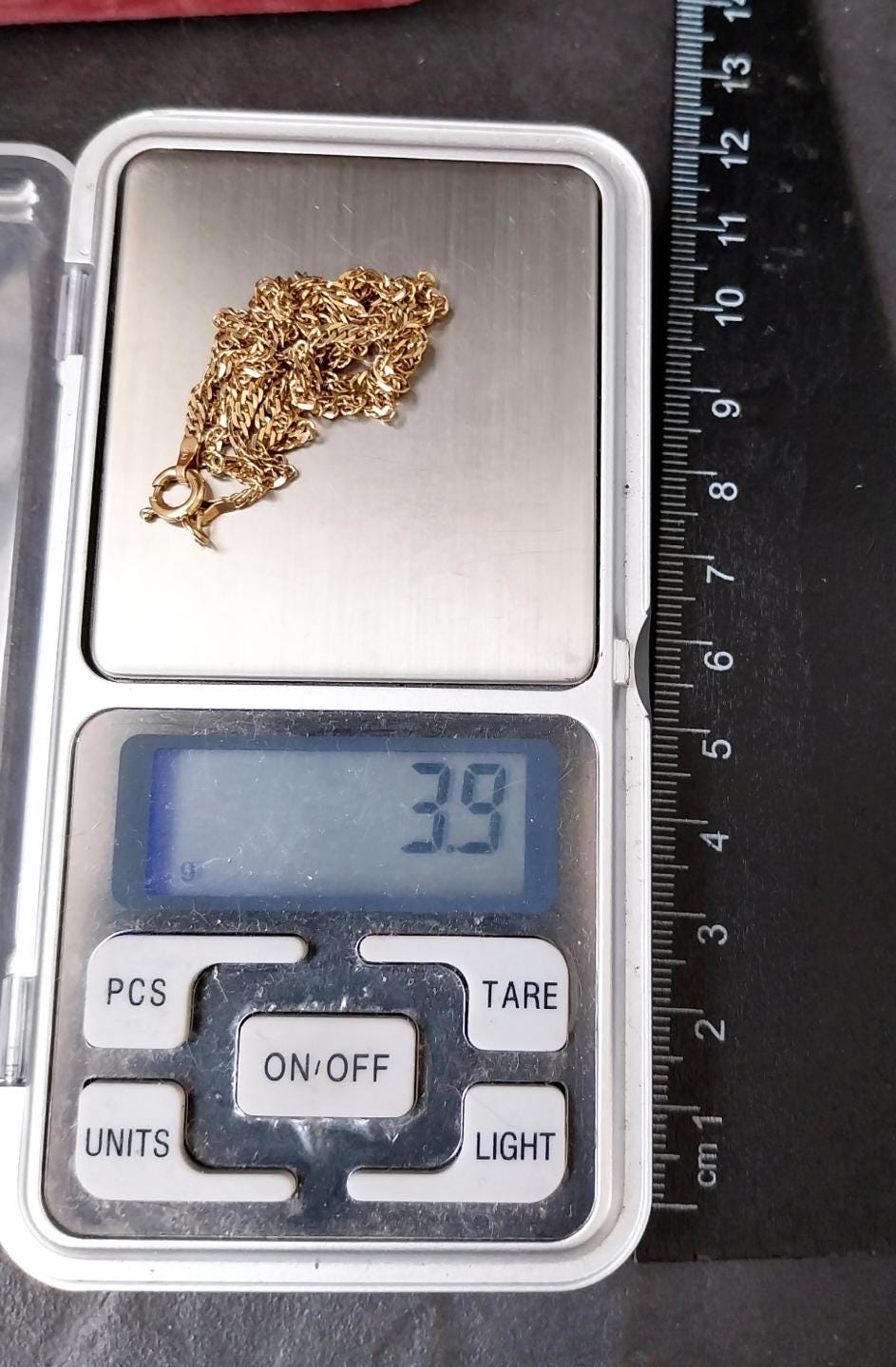 9ct GOLD CHAIN, Twisted Rope Singapore Curb Necklace 18.5" - Hallmarked - 3.9g