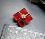 Antique Art Deco Czech BROOCH -Bright Red Coloured Glass  - 3.8g