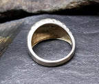 Vintage Sterling Silver Weave Dome RING - Size uk N 1/2 ( us 7) - 4.3g