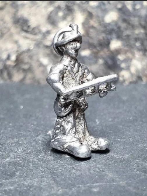 Vintage SILVER CLOWN CHARM - Circus, Creepy, Bracelet Charm 4.1g