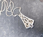 Vintage Sterling Silver Celtic PENDANT NECKLACE on 16" - 8.3g