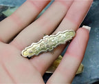Antique 9ct GOLD Locket BROOCH - Memento Mori - Chester Hallmarks - 2.7g