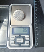 Sterling Silver Circular Brooch  - Round Button style - 8.5g
