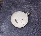 Vtg SILVER St Christopher Charm - Traveller, Journey - 1950s - 2.3g